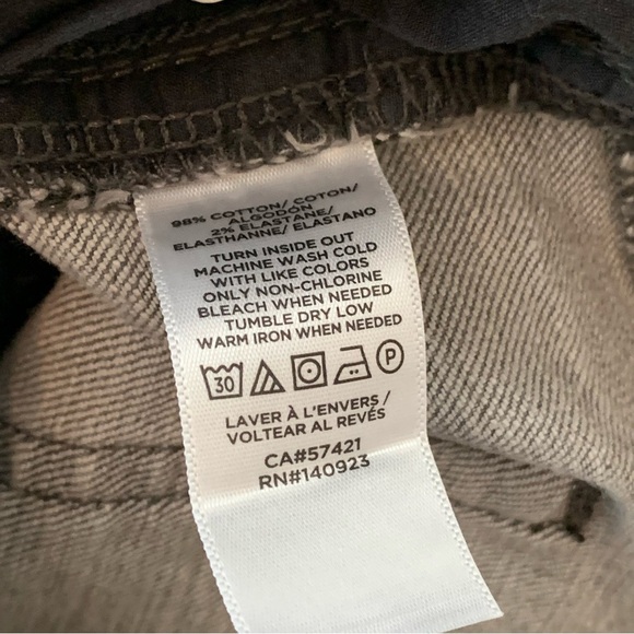 Loft Black Wash Distressed Raw Hem Straight Jean - Picture 5 of 7